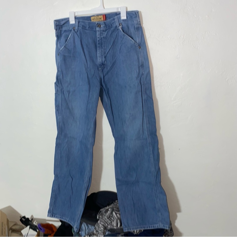 2007 Old Navy Painters Pants Denim Cargo Jeans Men’s 36x34 Straight Leg EUC